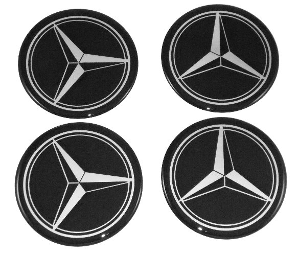 Наклейка на колпак Mercedes-Benz к-т 4 шт  d 60
