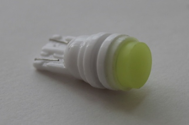 Лампочка светодиодная T10-1LED CERAMIC -A 12V White тяжелая керамика