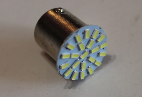 Лампочка светодиодная 1156-1206-22SMD 12V WHITE