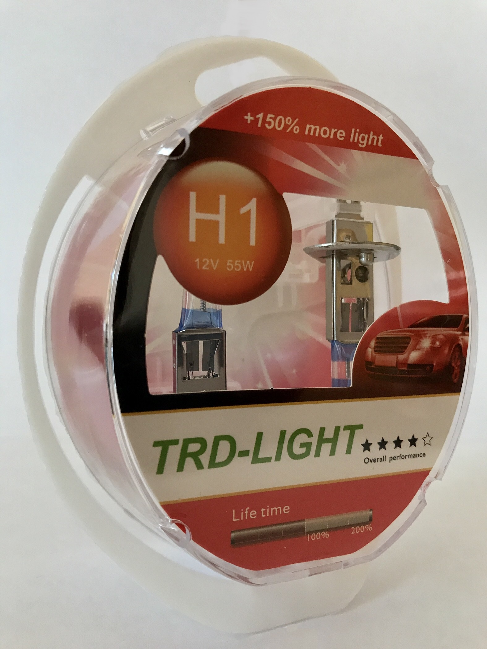 Галогенная лампочка TRD H1 12V 55W (+150%) (2 шт.)