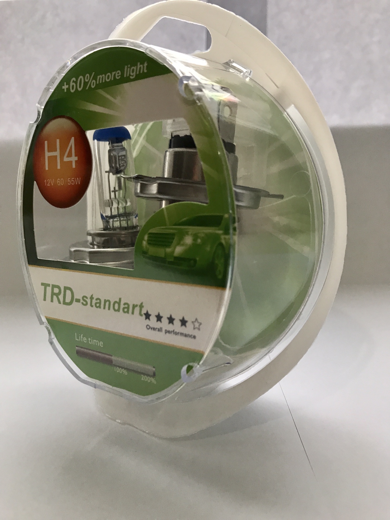 Галогенная лампочка TRD-H4 12V 60/55W (+60%) Standard (2 шт.)
