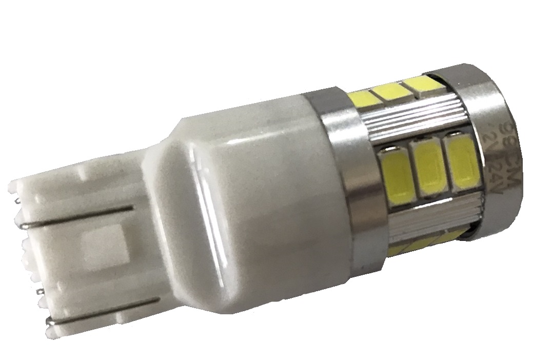 Лампочка светодиодная T20 7440-5630-18SMD Nonpolar 12V-24V  большая без цокольная ДВУХКОНТАКТНАЯ