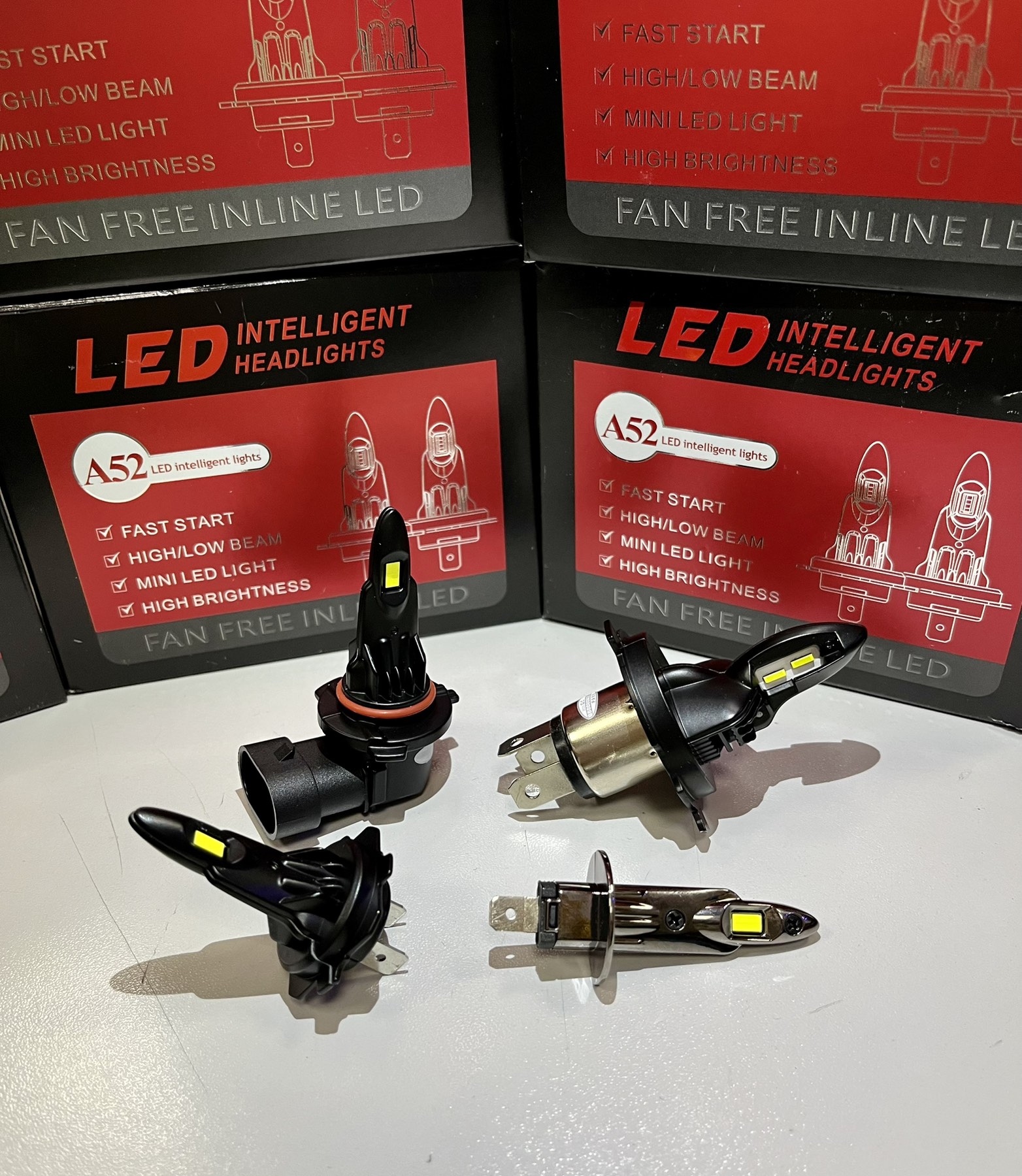 Лед лампы A52-H1 14W одна лампа (компл - 2 шт) без вентилятора