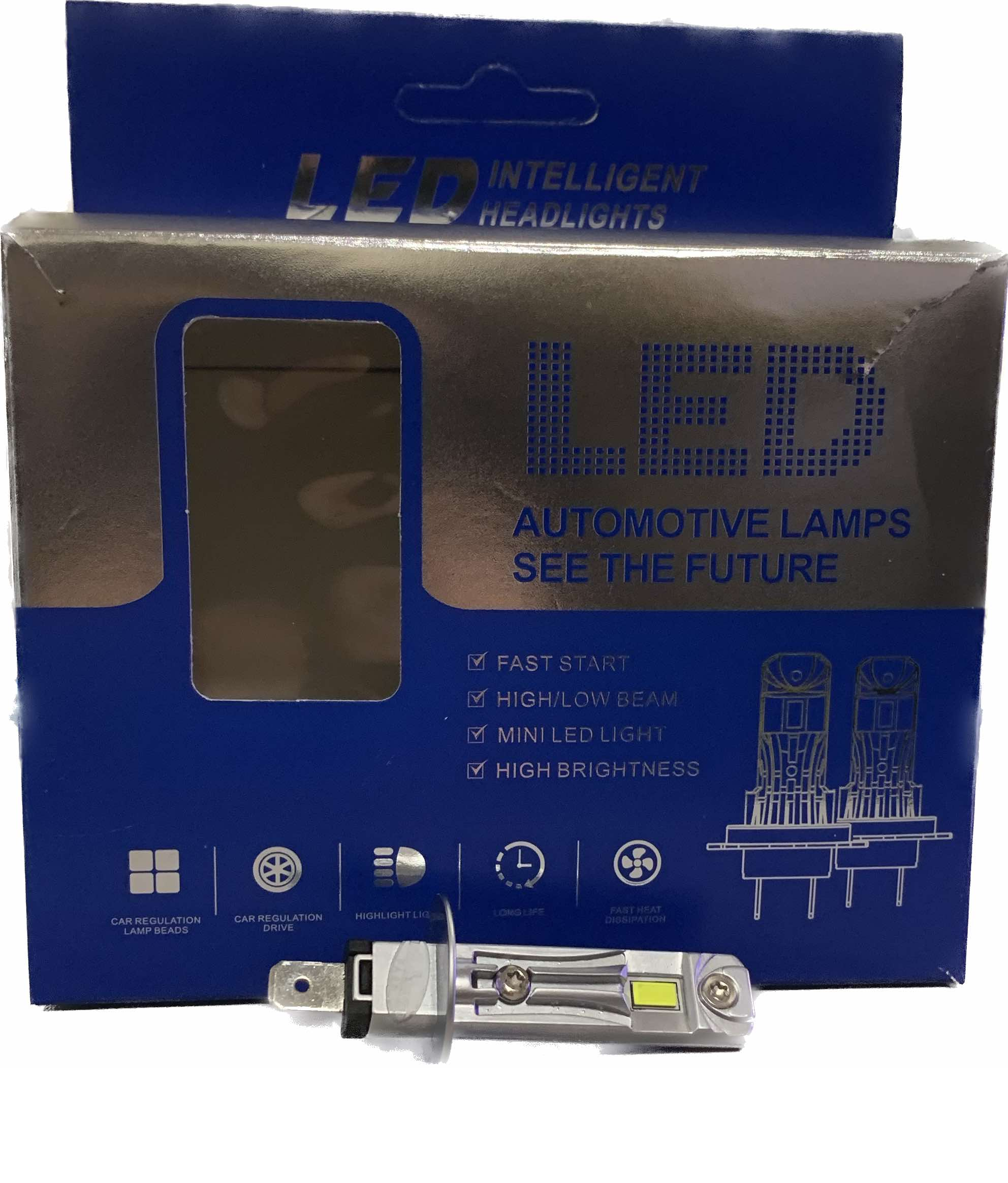 Лед лампы A51-H1 20W 6500К (компл - 2 шт) с вентилятором