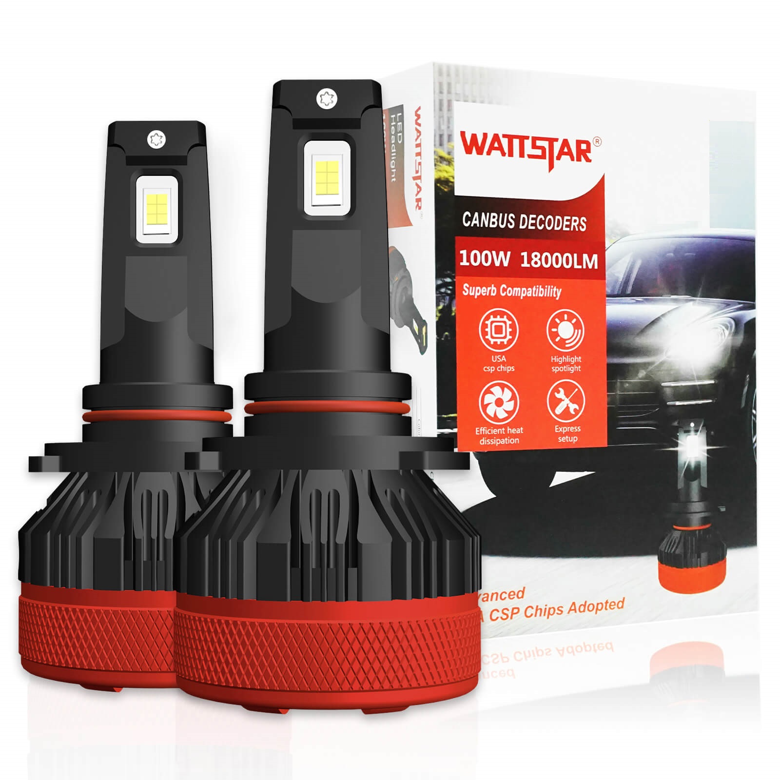 Лампа светодиодная N21 H4 9-50V 45W 1 лампа 1800LM 12-24v для грузовиков