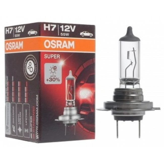 Галогенная лампочка OSRAM  H7 12V 55W (PX26d)+30%