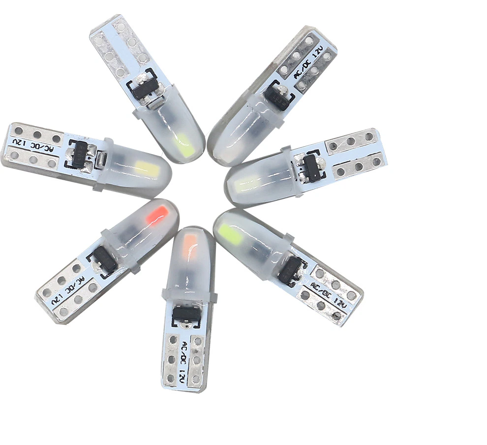 Лампочка светодиодная T5-3014-2SMD nonpolar 12V Blue