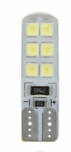 Лампочка светодиодная T10-2835-12SMD SILICON 12v  WHITE