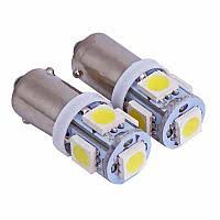 Лампочка светодиодная  BA9S-5050-5SMD 12V W