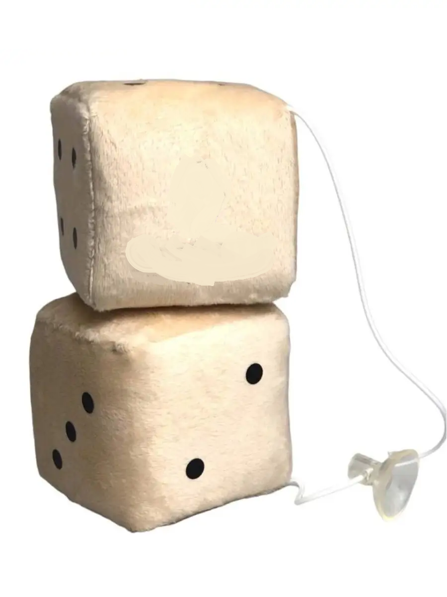 Кубики 6*6 подвесные в машину на присоске бежевые