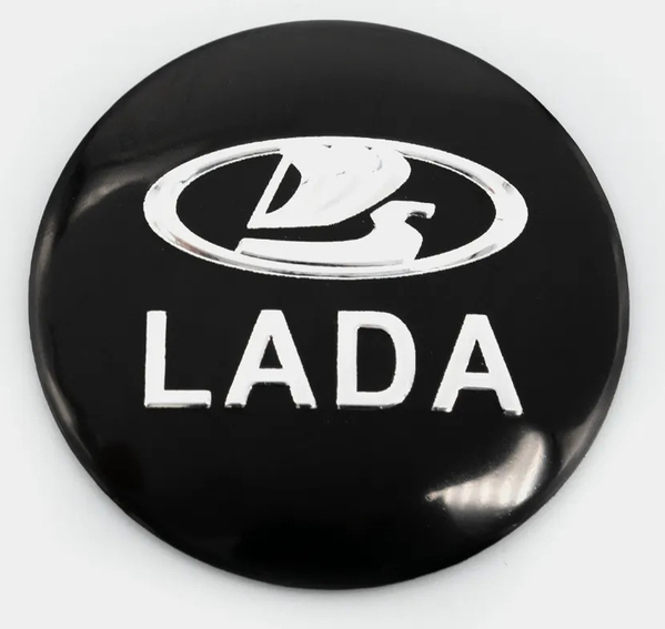 Наклейка на колпак Lada к-т 4 шт d55 (Пластик)