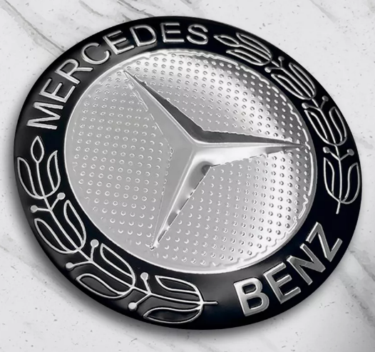 Наклейка на колпак Mercedes-Benz к-т 4 шт d55 (Пластик)
