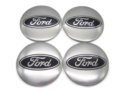 Наклейка на колпак Ford к-т 4 шт d56 Серый (Пластик)