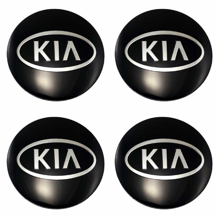Наклейка на колпак Kia к-т 4 шт d55 (Пластик)