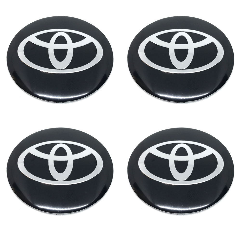 Наклейка на колпак Toyota к-т 4 шт d55 (Пластик)