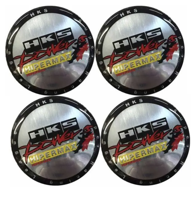 Наклейка на колпак HKS к-т 4 шт d55 (Пластик)