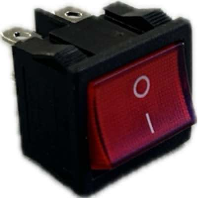 Выключатель 4-ех контактная ON-OFF клавишный 6А-250v AC, 10А 125V AC) RED