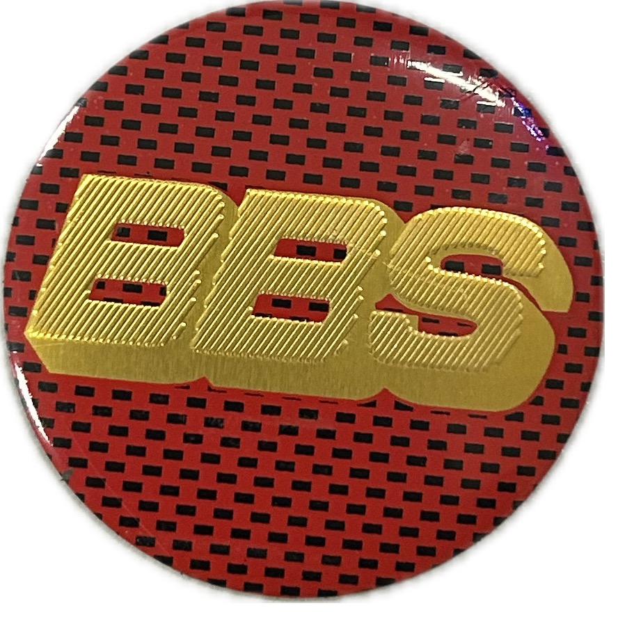 Наклейка на колпак BBC к-т 4 шт d56 (Пластик) красный карбон