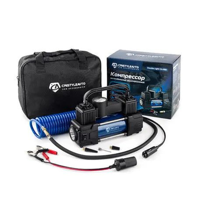 Компрессор CristyleAvto CA-650 Double Light 65л 2-х поршневой в чехле