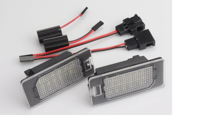 Светодиодные фонари подсветки номерного знака для VW, AUDI, SKODA  3W 12V (компл - 2 шт)