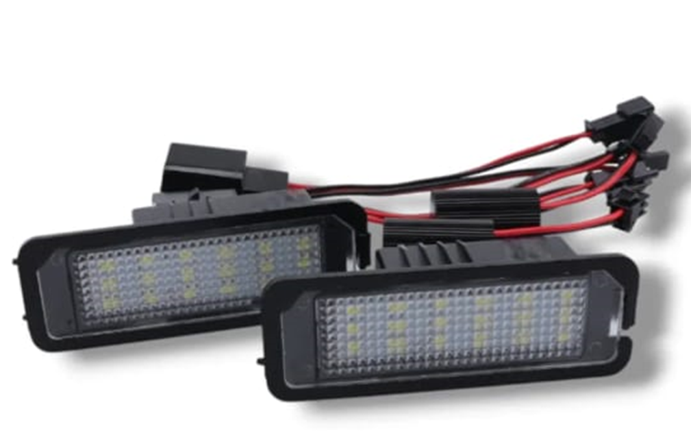 Светодиодные фонари подсветки номерного знака для VOLKSWAGEN, PORSCHE 5,4W 12V с обманками (компл - 2 шт)