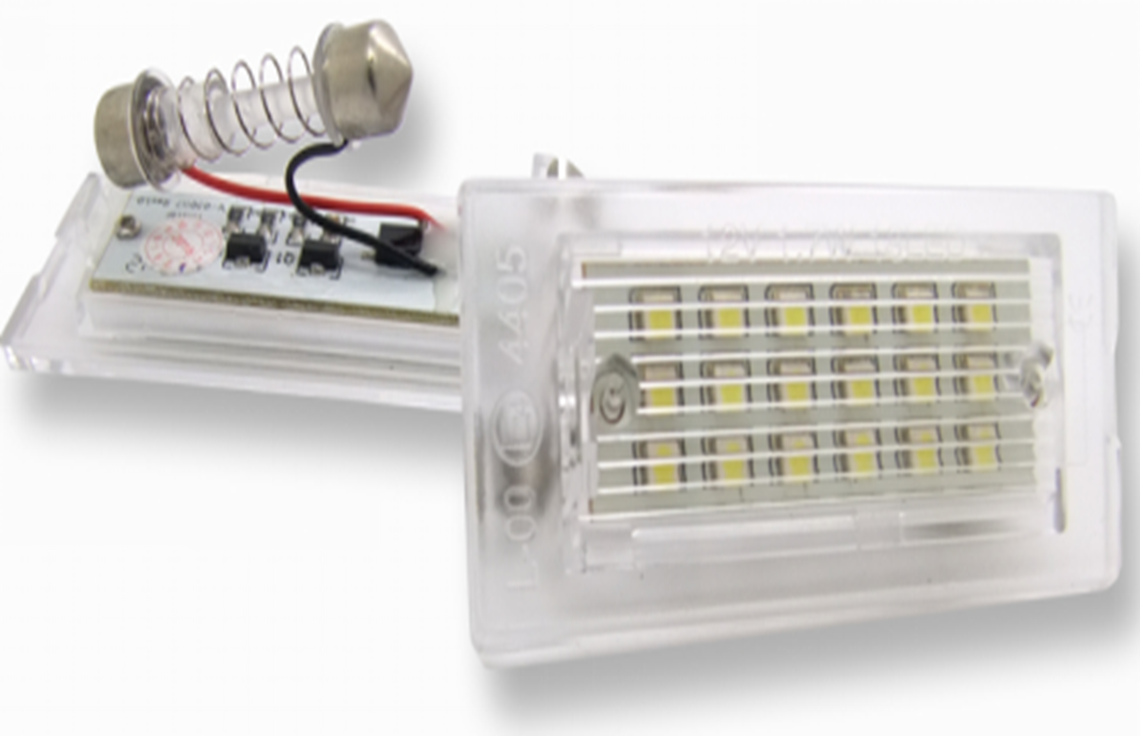 Светодиодные фонари подсветки номерного знака для BMW X5 (E53), X3 (E83) 3W 12V (компл - 2 шт)