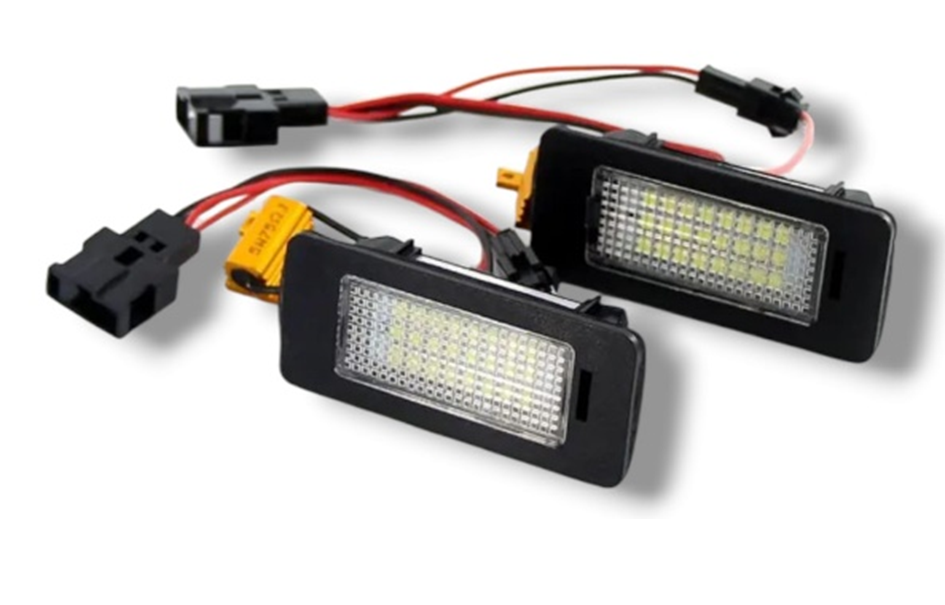 Светодиодные фонари подсветки номерного знака для Volkswagen, AUDI 3W 12V (компл - 2 шт)