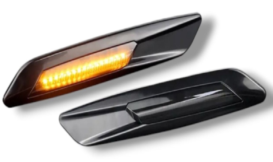 Фонари светодиодные повторителя поворотников для BMW динамический свет  YELLOW (компл - 2 шт)