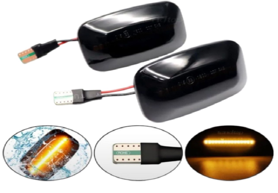 Фонари светодиодные повторителя поворотников для TOYOTA, LEXUS  динамический свет YELLOW (компл - 2 шт)