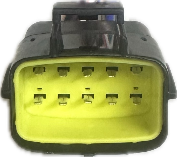 Разъем герметичный 10 контактный штыревой жгута проводов датчика кислорода VW, Man, Daf