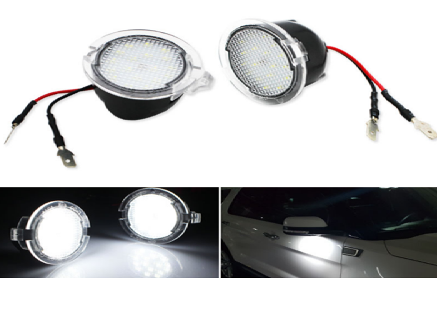 Светодиодные фонари подсветки боковых зеркал для FORD 2W 12V (компл - 2 шт)