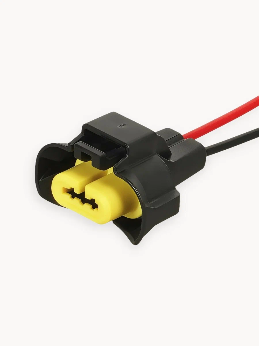 Разъем герметичный гнездовой 2 контактный к H7, H11 жгута противотуманных фар Audi, Ford, Hyundai, VW, Kia.