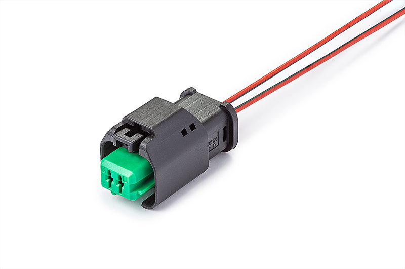 Разъем герметичный гнездовой 2 контактный к кнопке багажника, датчику контроля давления масла, Citroen, Ford.