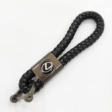 Брелок с кожаным плетеным ремешком Lexus
