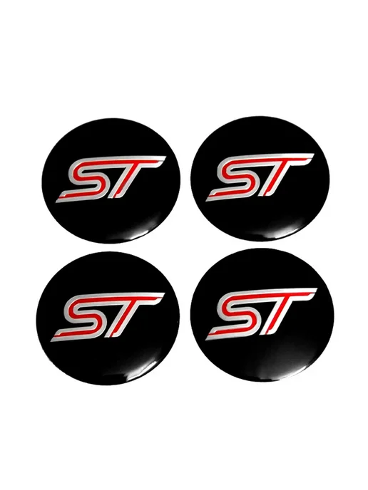 Наклейка на колпак ST Черные к-т 4 шт  d 55