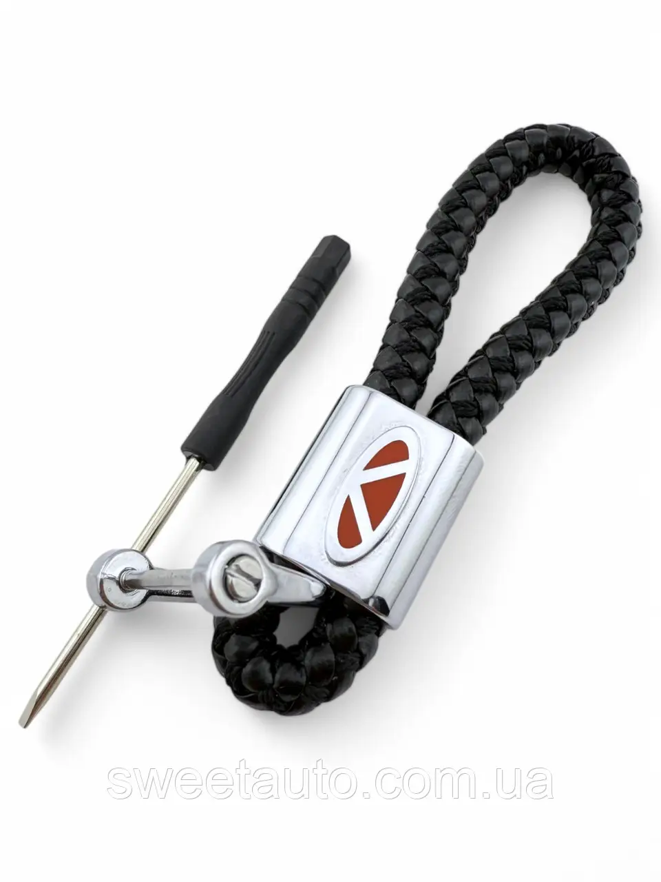 Брелок с кожаным плетеным ремешком Chery