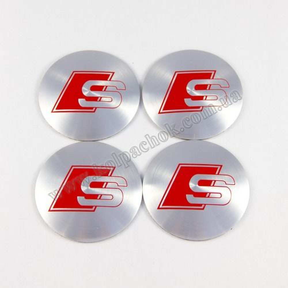 Наклейка на колпак S-Line Хром к-т 4 шт  d 55