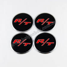 Наклейка на колпак R/T Черные к-т 4 шт  d 55