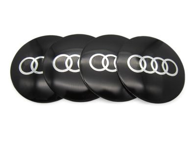 Наклейка на колпак Audi к-т 4 шт  d=70