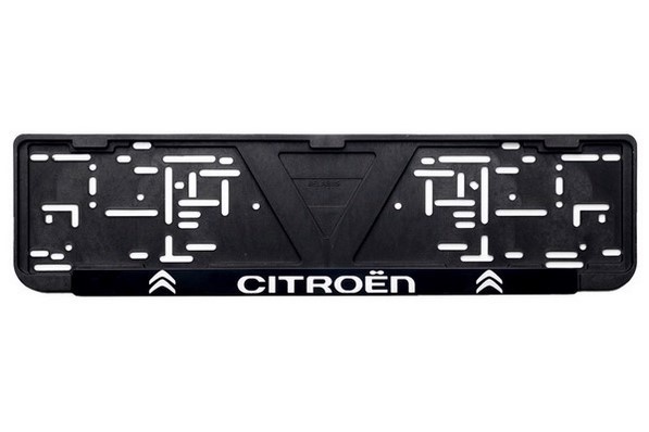 Рамка номерного знака CITROEN пластик глянцевая с надписью STD-HI