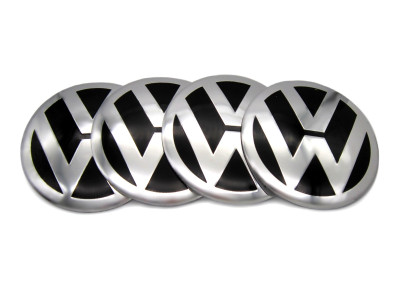 Наклейка на колпак Volkswagen черный к-т 4 шт d59