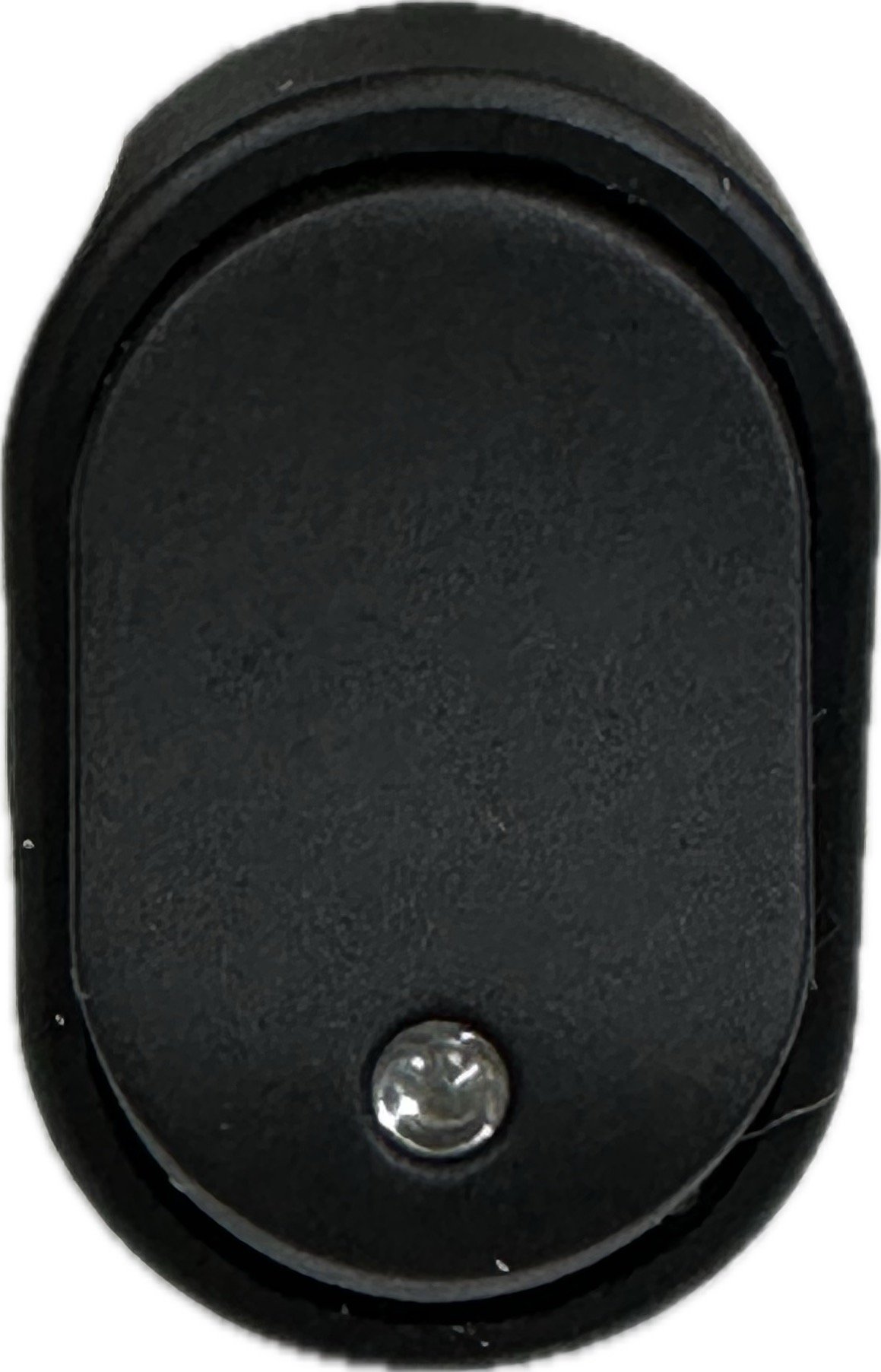 Кнопка черная клавишная овальная 3-конт. 12V (3C)  ON-OFF с синей точечной подсветкой