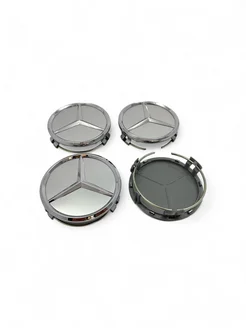 Колпачок для диска Mercedes-benz 75mm (глянцево-хром) 75mm*70mm*16mm